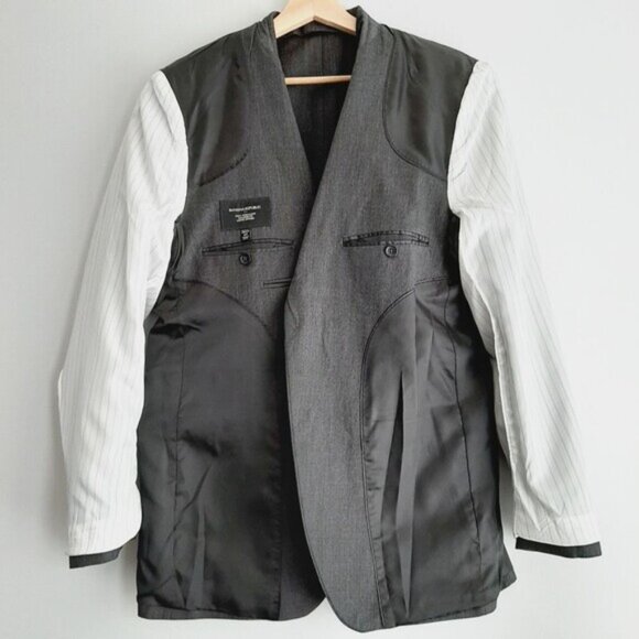 BANANA REPUBLIC 100% Wool Tailored Fit Blazer Jacket Gray Men's Sz 42 R - Picture 10 of 15